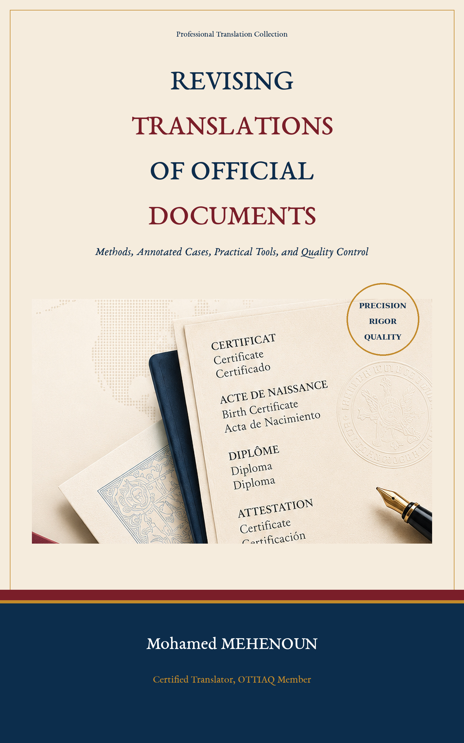 Couverture — Revising Translations of Official Documents